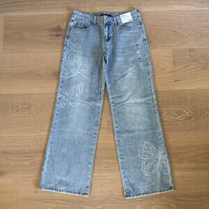 Aeropostale Baggy Jeans Wide Leg Size S Regular Light Blue